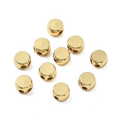 Flat Round Brass Beads