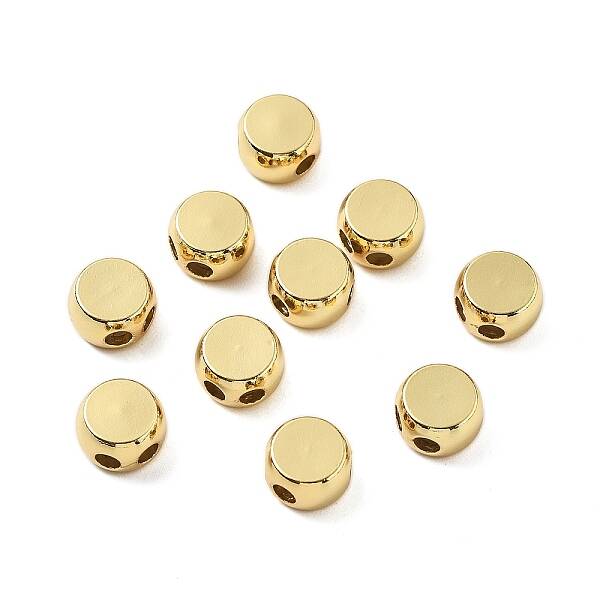 Flat Round Brass Beads