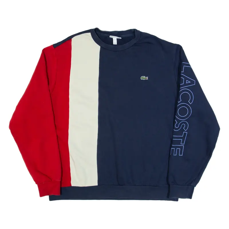 LACOSTE Mens Sweatshirt Blue 2XL