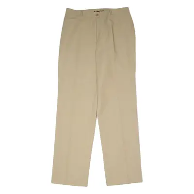 MADIE'S Pleated Womens Trousers Beige Regular Straight 90s W32 L32