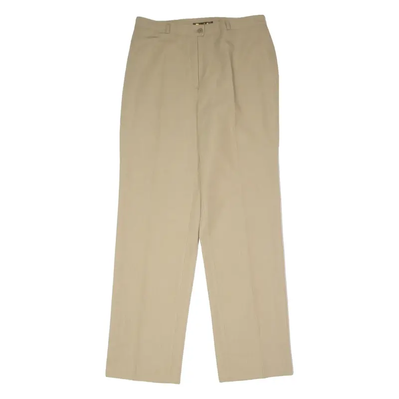 MADIE'S Pleated Womens Trousers Beige Regular Straight 90s W32 L32
