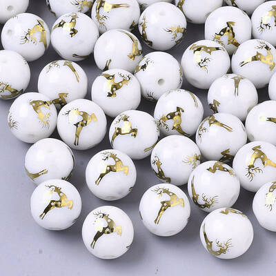 Christmas Opaque Glass Beads