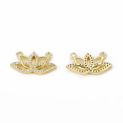 Brass Micro Pave Cubic Zirconia 2-Loop Pendants