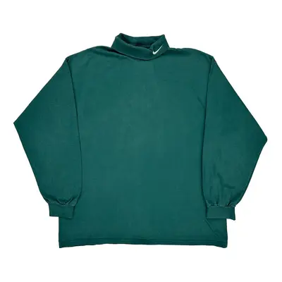 Nike Slim Fit Sweatshirt - XL Green Cotton