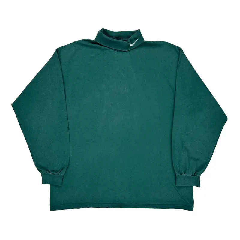 Nike Slim Fit Sweatshirt - XL Green Cotton