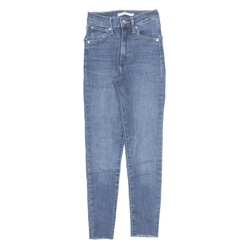 LEVI'S Mile High Jeans Blue Denim Slim Skinny Stone Wash Girls W24 L25