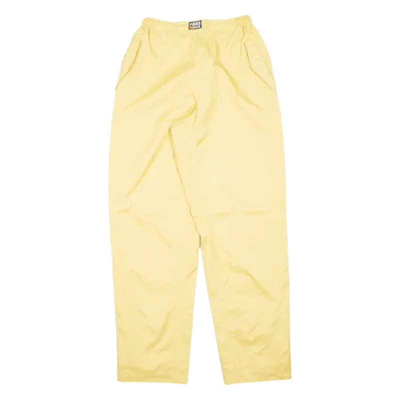 RUKKA Outdoor Lined Womens Trousers Yellow Loose Tapered W26 L30