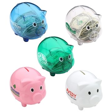 100 Custom Piggy Coin Bank - Twist-open Bottom