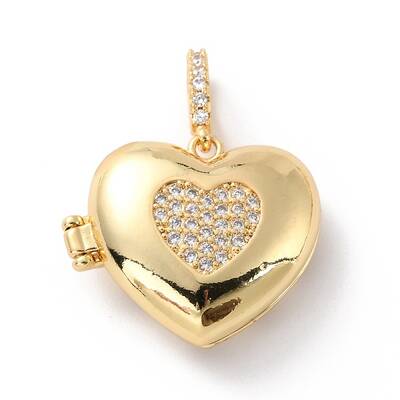 Brass Micro Pave Cubic Zirconia Pendants