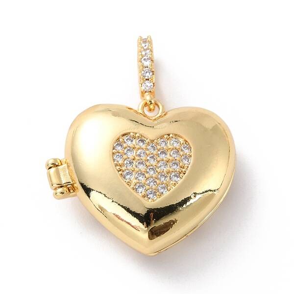 Brass Micro Pave Cubic Zirconia Pendants