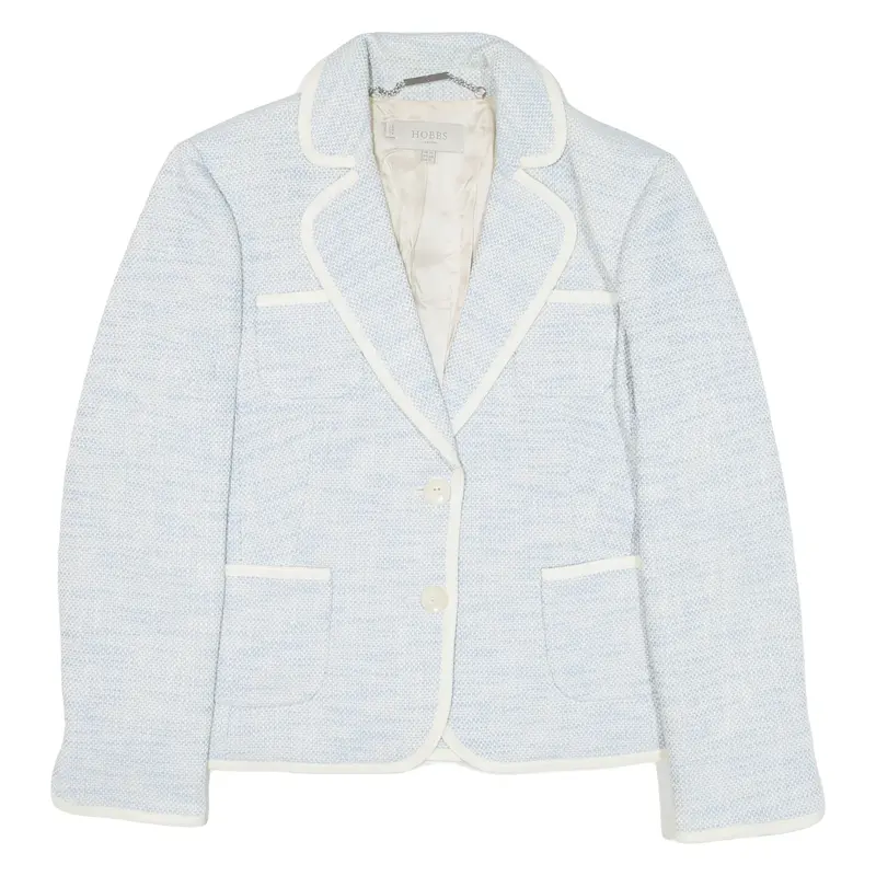 HOBBS LONDON Womens Blazer Jacket Blue UK 10