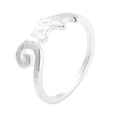 Cat Shape Brass Cuff Rings for Women