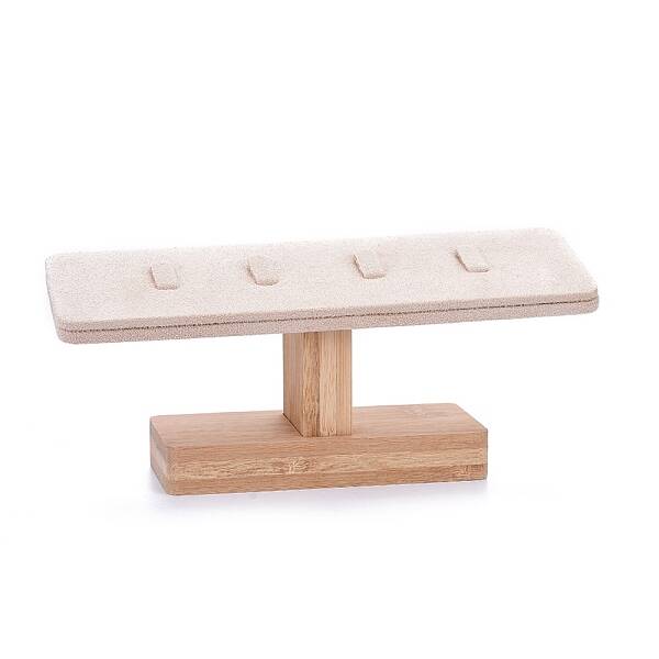 T-Bar Microfiber Cloth Ring Display Stands