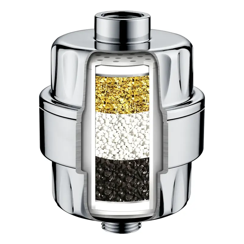 BRIGHT SHOWERS Shower Head Filter for Hard Water Universal Shower Water Filter and Softener Removes Chlorine, Fluoride, Sedim...