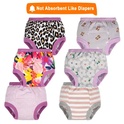 6-Pack Reusable Toddler Training Pants for Boys & Girls – Cozy Cotton, Fun Patterns for Easy Toilet Training (12M-5Y)