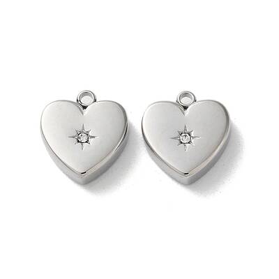 304 Stainless Steel with Rhinestone Pendants