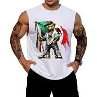 HAGBDH Sporsity Men Graphic Vest with Cool Mexican Pride Bear Stylish Casual Wear Trendy Fashion Streetwear  Graphic Sleevele...