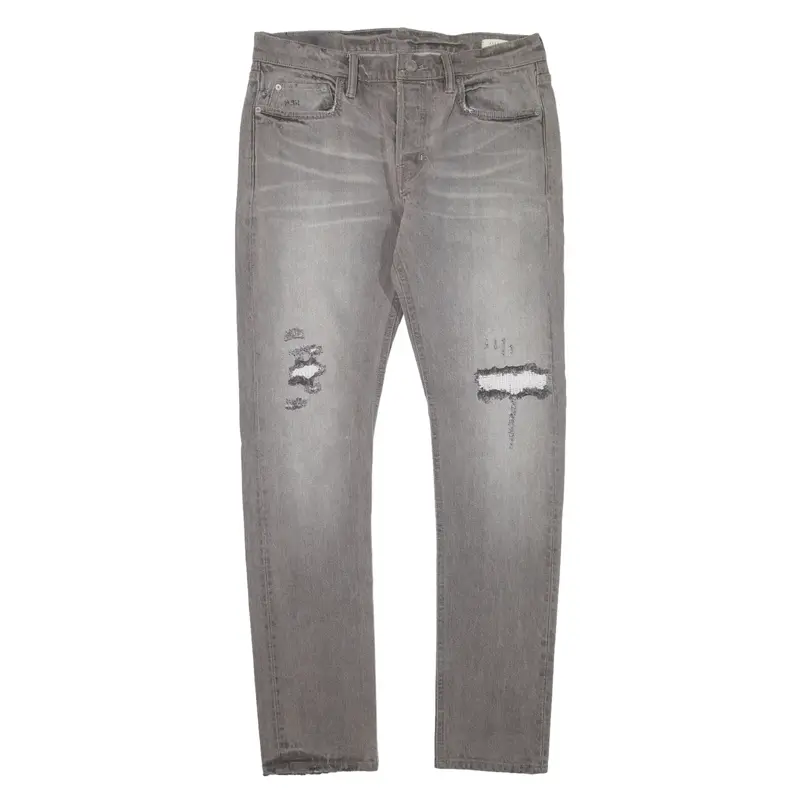 ALL SAINTS Distressed Jeans Grey Denim Slim Skinny Mens W30 L30