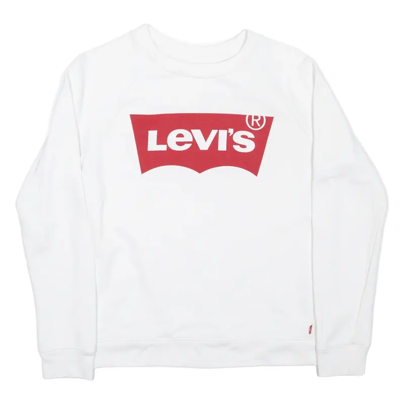 LEVI'S Mens Sweatshirt White XXS