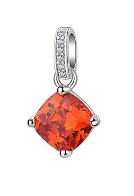Brosway Fancy Vitamin Orange Red Zircon Silver Pendant FVO04