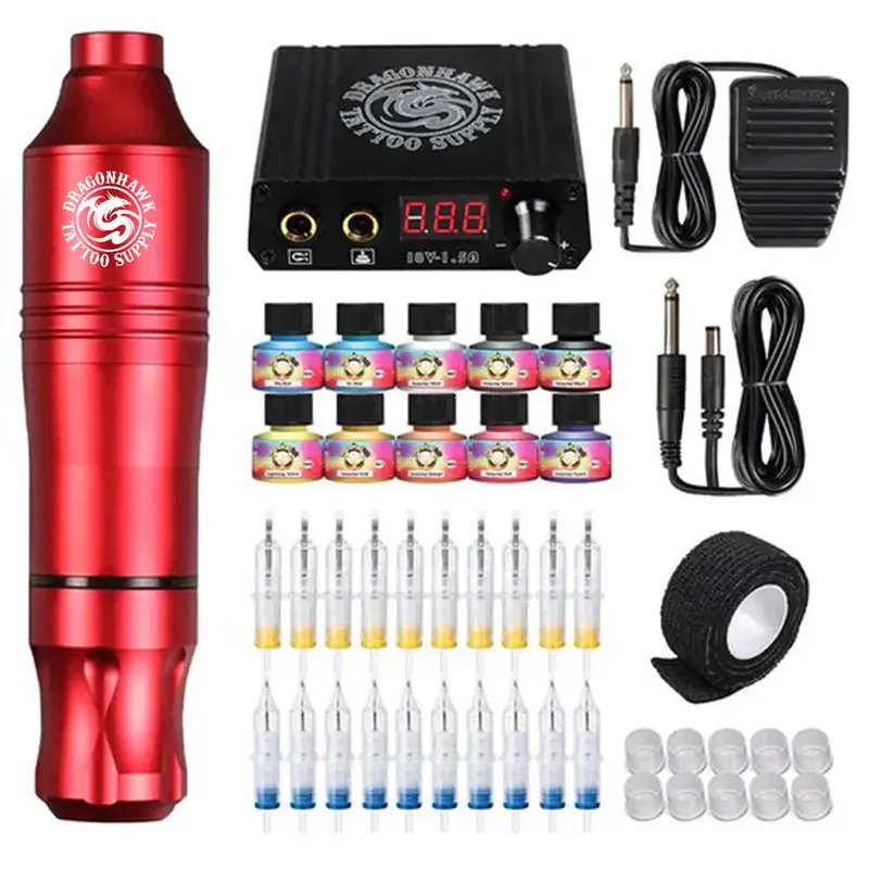 Dragonhawk Cartridge Rotary Tattoo Machine Atom Pen Kit Cartridge Needles 1013-7-2