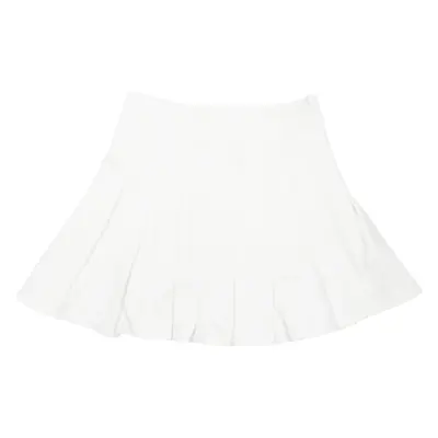 Womens Pleated Skirt White Short XS