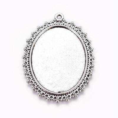 Tibetan Style Alloy Big Pendant Cabochon Settings