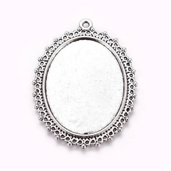 Tibetan Style Alloy Big Pendant Cabochon Settings