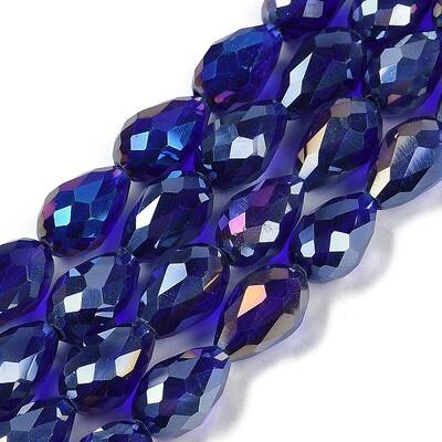 Transparent Electroplate Glass Beads Strands