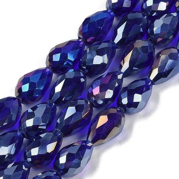 Transparent Electroplate Glass Beads Strands
