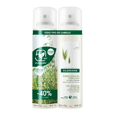 Klorane Shampoo Secco al Latte d'Avena Duplo 2x150ml