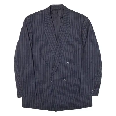 JEAN JACQUES BENSON Mens Blazer Jacket Blue Knit Check M