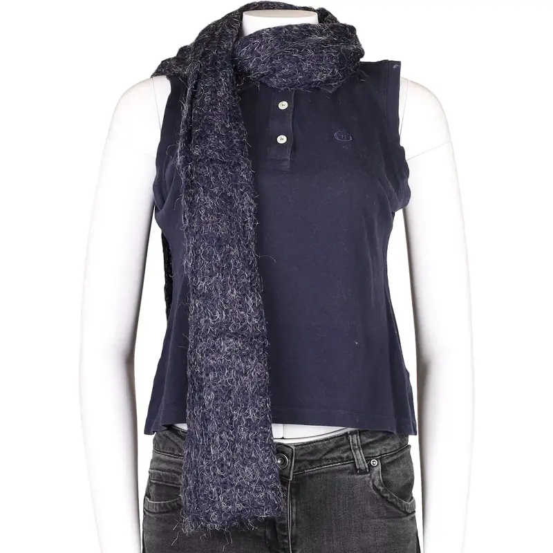 Gian Marco Venturi Scarf - No Size Navy Acrylic Blend