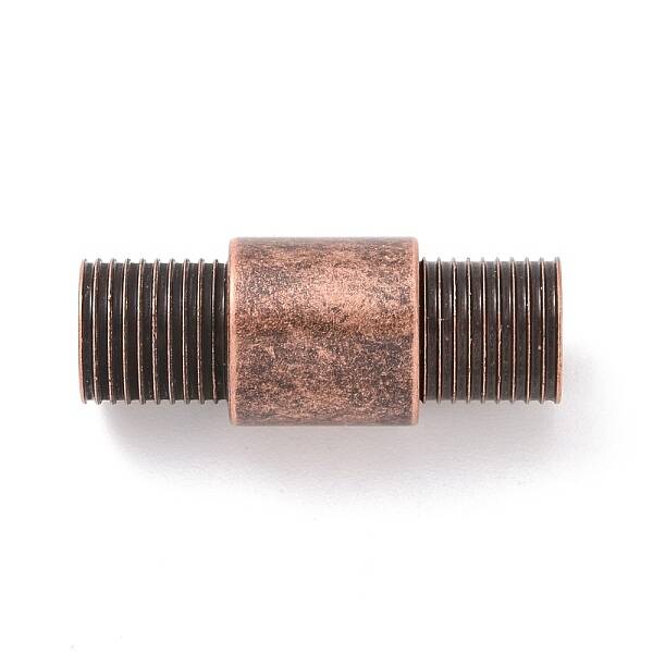 Tibetan Style PVD Vacuum Plating 304 Stainless Steel Magnetic Clasps with Glue-in Ends