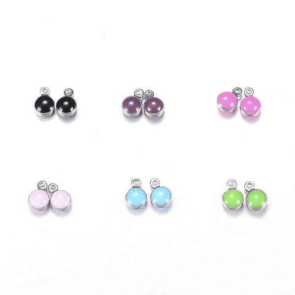 304 Stainless Steel Enamel Charms