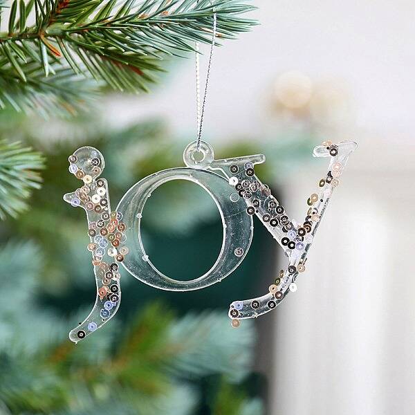 Acrylic with Sequin Pendant Decoration