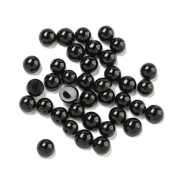 Natural Black Stone Cabochons