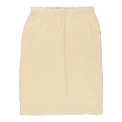 Sorelle Panzani Mini Skirt - 27W UK 8 Cream Polyester Blend