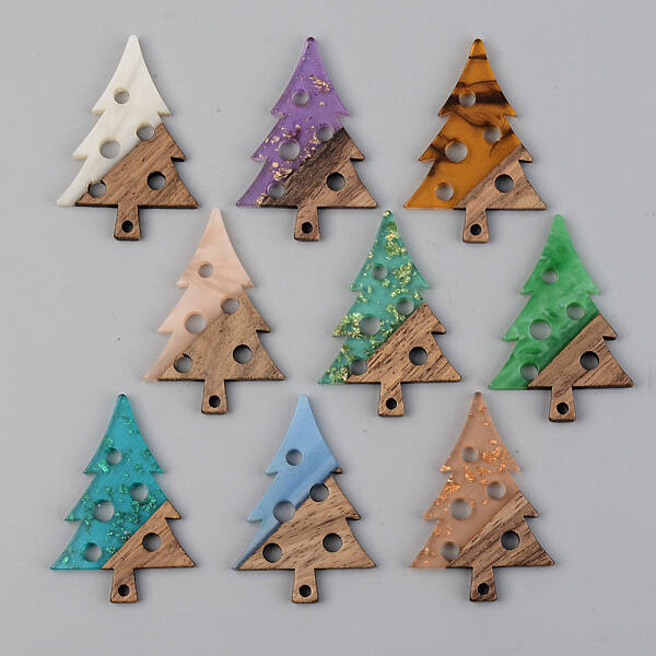Resin & Walnut Wood Pendants