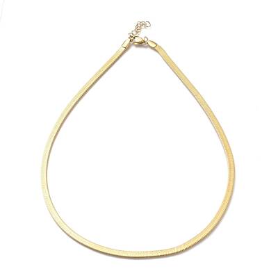 Unisex 304 Stainless Steel Herringbone Chain Necklaces