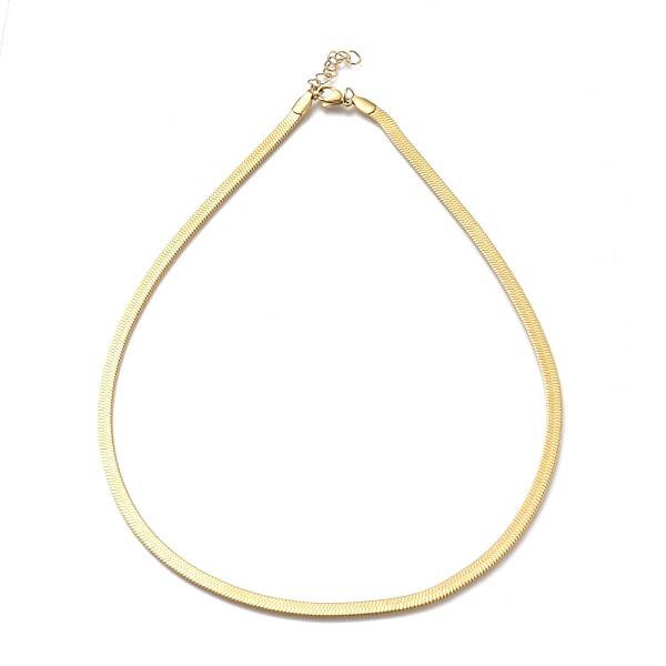 Unisex 304 Stainless Steel Herringbone Chain Necklaces