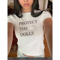 [Sale Up To 40%] Protect The Dolls Y2K Style Baby Tee 90s Aesthetic Shirt Gender Equality Shirt Trans Pride Baby Tee Human Ri...