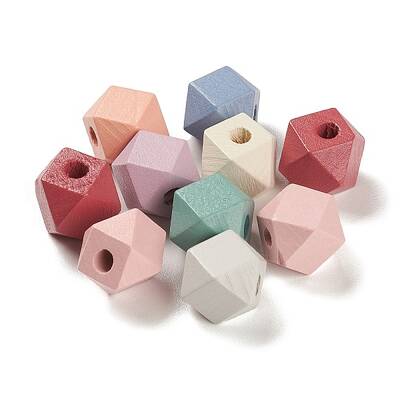 Spray Painted Natural Maple Wood Beads
