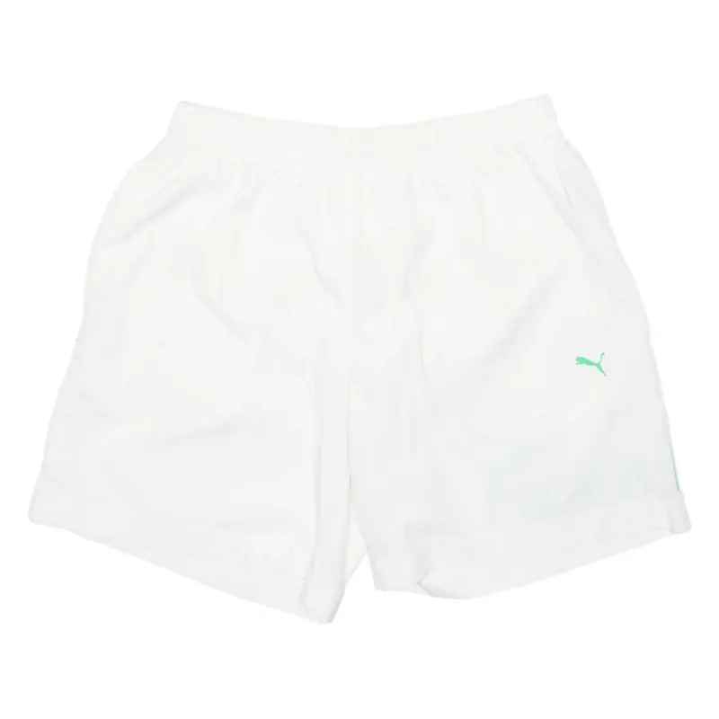 PUMA Mesh Lined Mens Sports Shorts White M W30