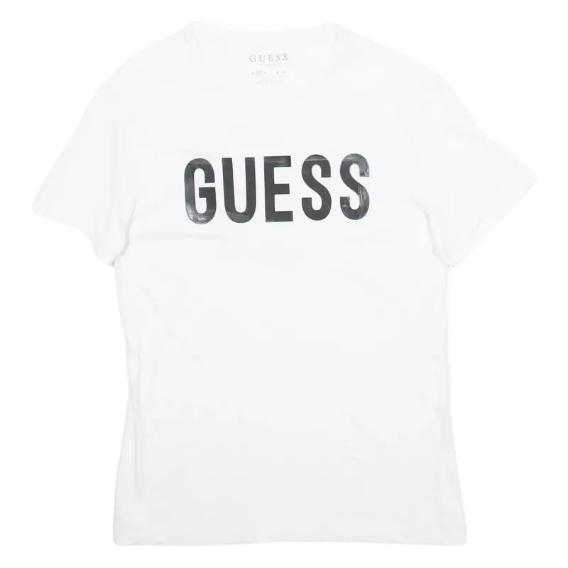 GUESS Mens T-Shirt White S