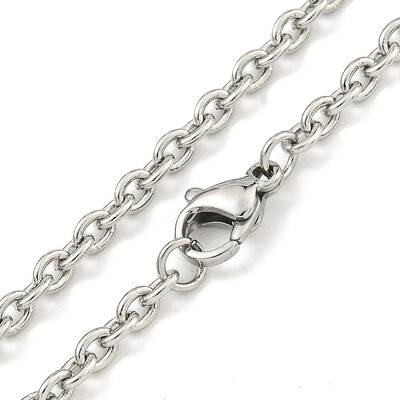 Non-Tarnish 201 Stainless Steel Cable Chain Necklaces for Women and Men