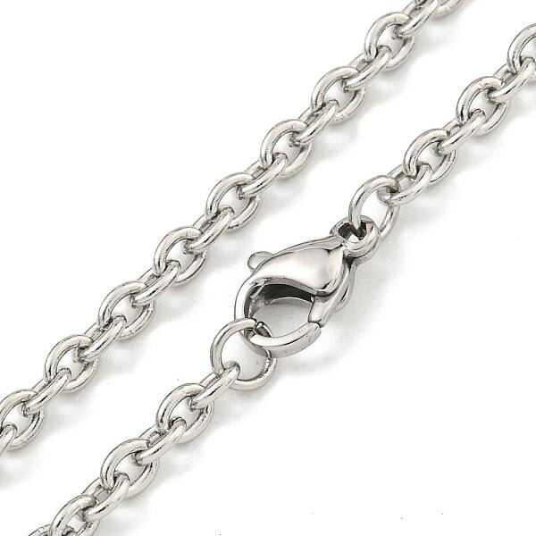 Non-Tarnish 201 Stainless Steel Cable Chain Necklaces for Women and Men