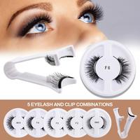 Magnetic Eyelashes with Applicator, 5 Pairs Reusable Natural Look Eyelash Extensions, Eye Makeup Product for Women & Girls, D...