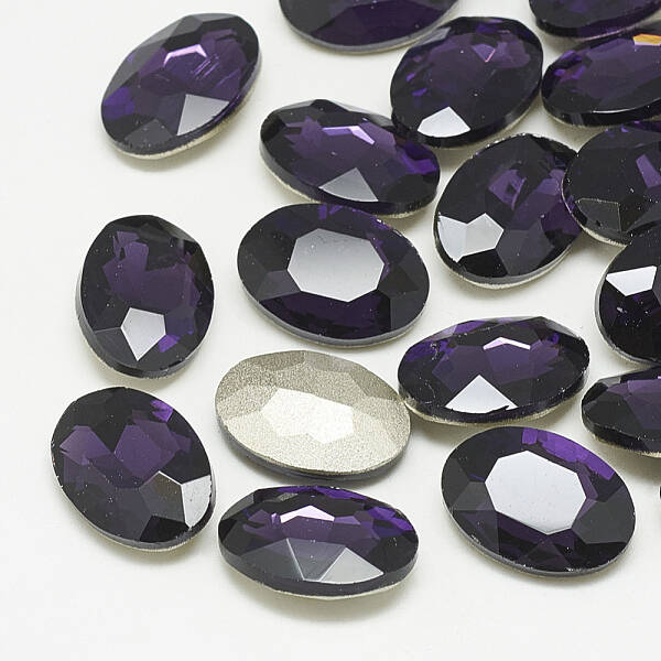 Pointed Back Glass Rhinestone Cabochons