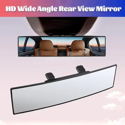 11.81 Inch Panoramic Convex real view Mirror, Interior Clip-on Wide Angle to Reduce Blind Spot Effectively for Car SUV Trucks...